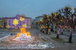 Christmas illumination in old town of Przemysl, Poland