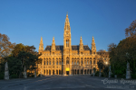 Vienna's Town Hall at morning sunlit, Austria