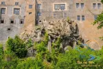 The wall of castle in Cesky Krumlov, Czech Republic