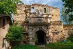 Medieval entrance tower of Chernelytsia Castle, Ivano-Frankivsk region, Ukraine