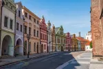Historic Canonical Houses on Great square of Hradec Kralove, Czech Republic