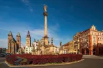 Picturesque view on Great Square of Hradec Kralove, Czech Republic