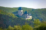 Medieval gothic royal castle Karlstejn near Prague, Czech Republic