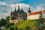Scenic view of Cathedral of St Barbara and Jesuit College in Kutna Hora, Czech Republic