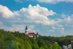 Panoramic view of Castle of Nove Mesto nad Metuji, Czech Republic