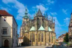Scenic view of St. Vitus Cathedral in Prague, Czech Republic