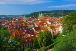 Aerial view over Mala Strana District in Prague, Czech Republic