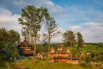 Scenic view of Greek Catholic wooden church of Ascension of Our Lord Church, UNESCO, Yasinia, Ukraine