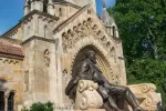 Chapel in Vajdahunyad Castle, City Park of Budapest, Hungary