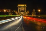 Scenic night view of Chain Bridge in Budapest, Hungary