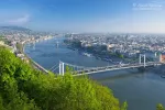 View of Danube river and Budapest from Citadella, Hungary
