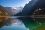 Autumn scenery of Gosausee lake in Upper Austria